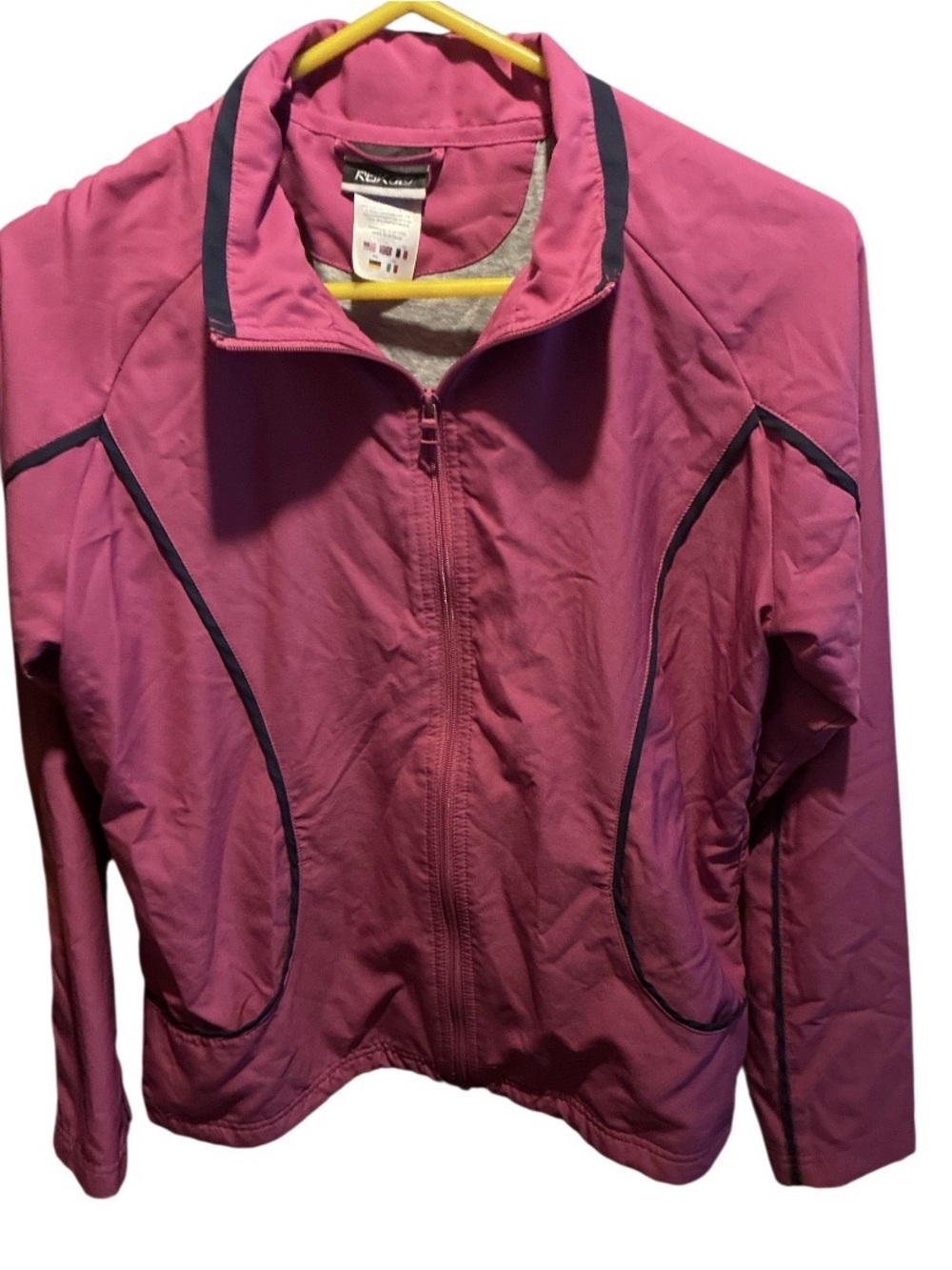 Vintage Reebok Rbk Magenta Pink Full Zip Jacket - Size Large (L)